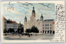 Ceske Budejovice Budweis - Marktplatz, Rathaus, Brunnen