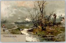November Jahreszeit 1901 Lithographie