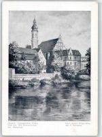 Oppeln Opole Künstlerkarte Kirche sign. F.Karopka