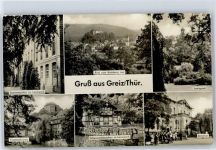 07973 O6600 Greiz - Sommerpalais, Firedensbrücke, Schwanenhäuschen, Bahnhof, Burg
