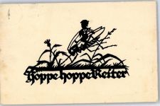 Scherenschnitt Elfe Heuschrecke Schwindt, A. Künstlerkarte