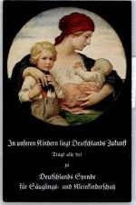 Frau mit Kindern Säuglingsfürsorge
