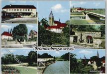 58730 W5758 Fröndenberg , Ruhr - Schwimmbad Kriegerdenkmal Bahnhof