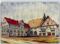 78549 W7208 Spaichingen Künstlerkarte Hotel Osswald Alte Post