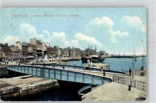50100 Cherbourg-Octeville Lithographie Hafen