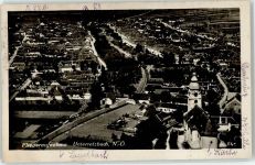 2074 Unterretzbach Foto AK Fliegeraufnahme Kirche