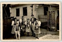 Frau Kind Tracht Polen Foto AK