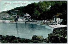 Torquay Lithographie Babbacombe Beach AKU1