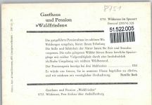 63863 W8751 Wildensee , Unterfr Werbe AK Gasthaus Pension "Haus Waldfrieden"