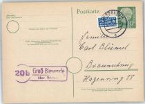 38319 W3346 Groß Biewende - Landpoststempel Notopfer