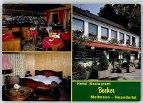 40822 W4020 Mettmann Werbe AK Hotel Gasthaus Becher