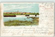 19053 O2750 Schwerin , Meckl Lithographie / Künstlerkarte Nordseite