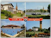 63477 W6457 Dörnigheim - Kirche Schwimmbad Wappen
