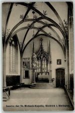 65399 W6229 Kiedrich , Rheingau 1910 - St.Michaels Kapelle Innenansicht