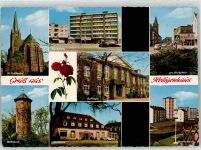 42579 W5628 Heiligenhaus b Velbert - St.Suitbertus Kirche Kirchplatz VW Käfer Rathaus Nonnenbruch Parkhaus Wehrturm