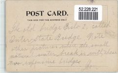 Interstate Bridge Brücke Duluth Superior Wisconsin Draw-Span wrecked by Steamer Troy 1906