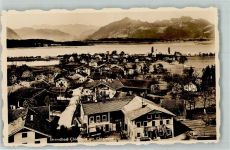 83339 W8224 Chieming Foto AK Chiemsee Strandbad Berge