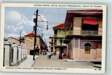 Panama City - Avenida Norte Showing Presidents Palace Auto Handwagen