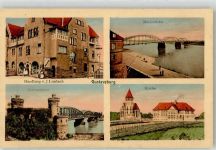 65462 W6095 Ginsheim-Gustavsburg - Handlung Limbach Mainbrücke Eisenbahnbrücke Kirche