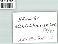 79733 W7883 Görwihl FOTO KEINE AK Albert Schweitzer-Haus Ort handschriftlich Foto Original aus Archiv eines Ansichtskartenverlages
