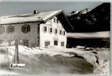 82467 W8101 Krün FOTO KEINE AK Foto Original aus Archiv eines Ansichtskartenverlags Rathaus Winter