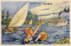 7601 Almelo - Almelo (Niederlande) Leporello, Dampfer I-II