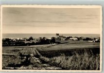 23774 W2447 Heiligenhafen , Holst 1937 Foto AK Panorama des Ortes an der Ostsee mit Stadtkirche Fotograf Loose