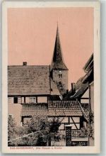 59505 W4772 Bad Sassendorf 1918 Gebrauchsspuren Kirche alte Häuser Feldpost WK I