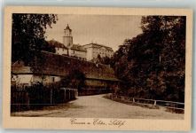07613 O6523 Crossen an der Elster 1921 - Schloss Crossen Bahnpost