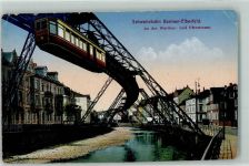 W5600 Elberfeld Werther- u. Uferstraße Kutsche Schwebebahn 1917