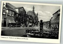 37247 W3432 Großalmerode - Marktplatz Rathaus Brunnen
