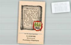 74638 W7112 Waldenburg , Württ Vignette Wappen