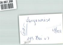 59955 W5788 Langewiese FOTO KEINE AK Panorama des Ortes Foto Original aus Archiv eines Ansichtskartenverlags Ort handschriftlich