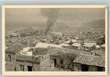 Feuersäule in einem Ort in Südeuropa/Nordafrika WK II Privatfoto AK