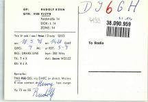 47506 W4133 Vluyn - QSL-Karte DK1SD Stlilisierte Landkarte vom Niederrhein
