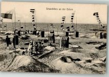 17375 O2111 Ahlbeck Foto AK Schwimmbad Strandleben Ort handschriftlich