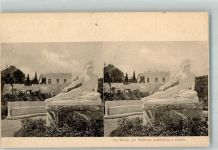 Corfu Kerkyra Stereo AK Denkmal Schloss Achilleion