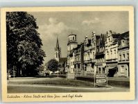 53879 W5350 Euskirchen - Kölner Straße mit Herz-Jesu-Kirche und Ev. Kirche