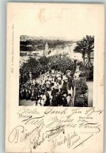 Monaco 1909 Gebrauchsspuren Kirche Prozession