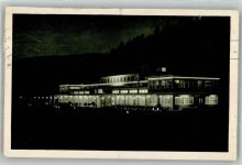 Lazne Luhacovice Bad Luhatschowitz 1935 Foto AK Gasthaus Gesellschaftshaus Nacht