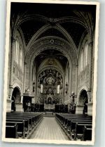 93413 W8490 Cham , Oberpf Foto AK Kirche Redemptoristen innen