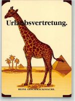 Camel Postkarte Reine Geschmacksache Giraffe Urlaubsvertretung Zigarette