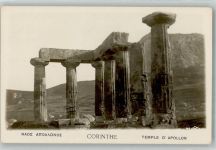 Korinth Corinth Foto AK Denkmal Temple d´Apollon