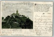 07768 O6906 Kahla , Thür 1902 - Die Leuchtenburg Gedicht