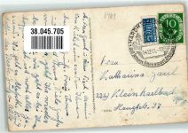 74736 W6969 Hardheim , Odenw 1951 Gebrauchsspuren Notopfermarke Berlin