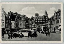 56727 W5440 Mayen 1942 Foto AK Marktplatz Omnibus Auto Oldtimer Genovaburg