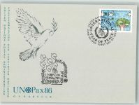 49074 W4500 Osnabrück Sonderstempel UN Pax 1986 KEINE AK