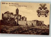 63549 W6451 Ronneburg , Hess Foto AK Wappen Burg