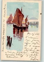 Segelschiff Ser. 64 9. Dr. Trenkler & Co. 1903 Künstlerkarte