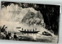 Rochefort Foto AK Grotte de han Lac d´embarquement